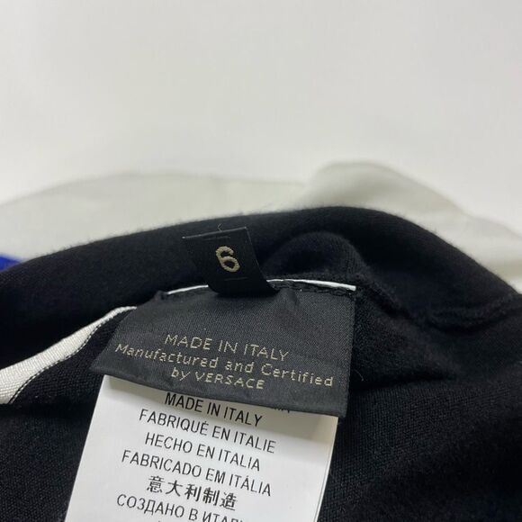 Versace Stretchy Turtleneck Top Women Size 6 or 40 Multicolor Long Sleeve - Picture 8 of 14
